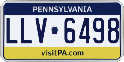 PA license plate LLV6498