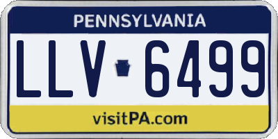 PA license plate LLV6499