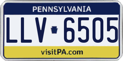 PA license plate LLV6505