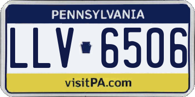 PA license plate LLV6506