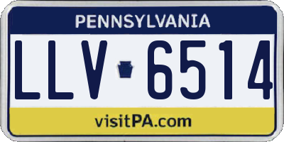 PA license plate LLV6514