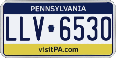 PA license plate LLV6530