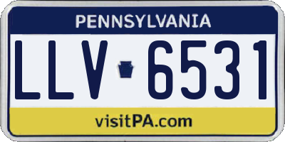 PA license plate LLV6531