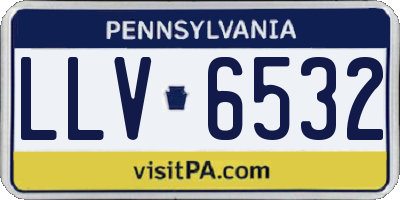 PA license plate LLV6532