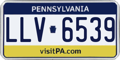 PA license plate LLV6539