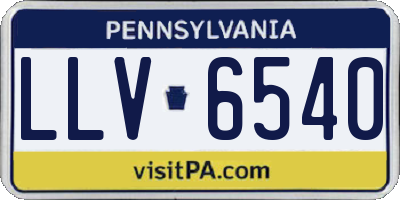PA license plate LLV6540