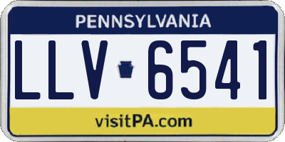 PA license plate LLV6541
