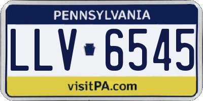 PA license plate LLV6545