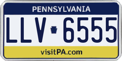 PA license plate LLV6555