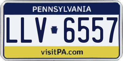 PA license plate LLV6557