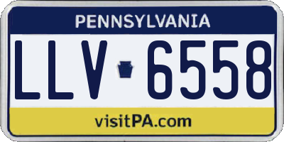 PA license plate LLV6558