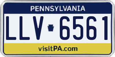 PA license plate LLV6561