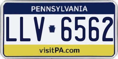 PA license plate LLV6562