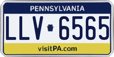 PA license plate LLV6565