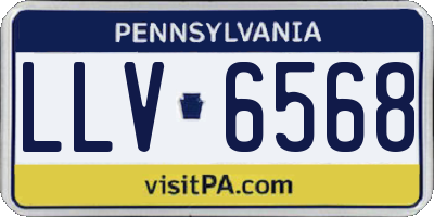 PA license plate LLV6568