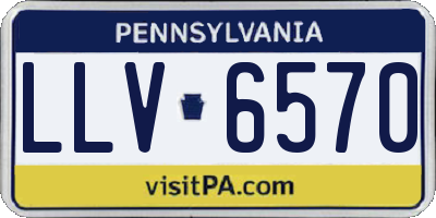 PA license plate LLV6570