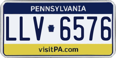 PA license plate LLV6576
