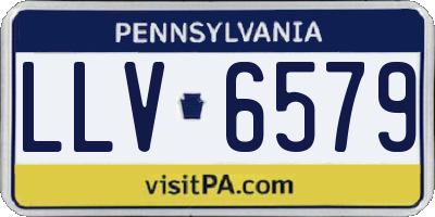 PA license plate LLV6579