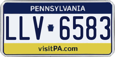 PA license plate LLV6583