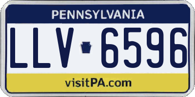 PA license plate LLV6596
