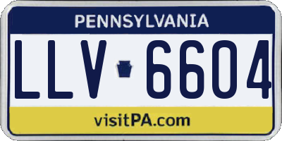 PA license plate LLV6604