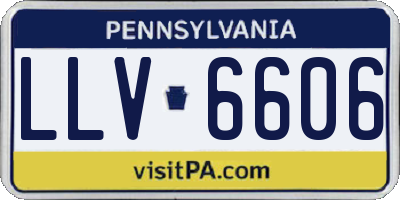 PA license plate LLV6606