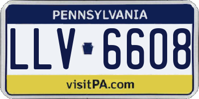 PA license plate LLV6608