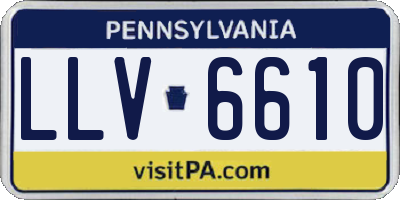 PA license plate LLV6610