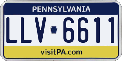 PA license plate LLV6611