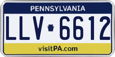 PA license plate LLV6612