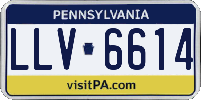 PA license plate LLV6614