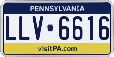 PA license plate LLV6616