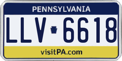 PA license plate LLV6618