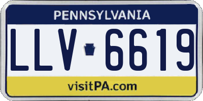 PA license plate LLV6619