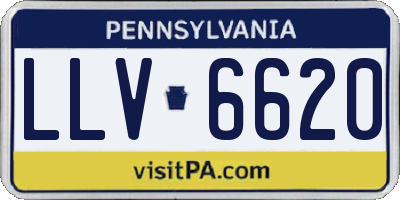 PA license plate LLV6620