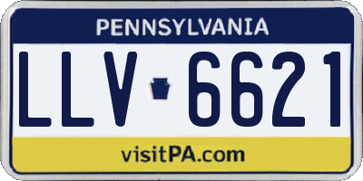 PA license plate LLV6621