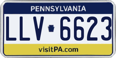 PA license plate LLV6623