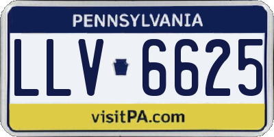 PA license plate LLV6625
