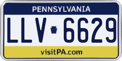 PA license plate LLV6629