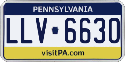 PA license plate LLV6630