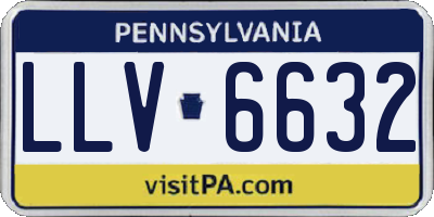 PA license plate LLV6632