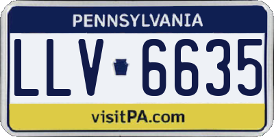 PA license plate LLV6635