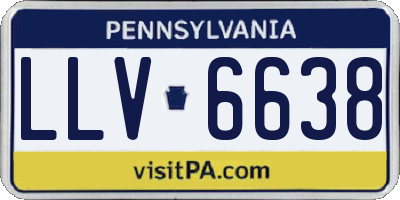 PA license plate LLV6638