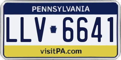 PA license plate LLV6641
