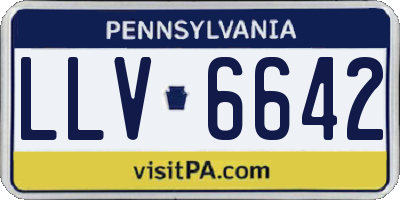 PA license plate LLV6642