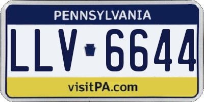 PA license plate LLV6644