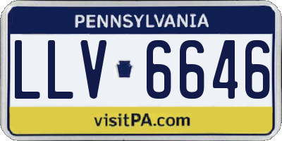 PA license plate LLV6646
