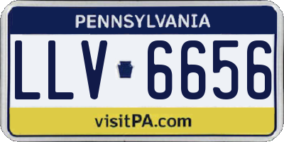 PA license plate LLV6656