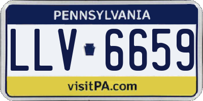PA license plate LLV6659
