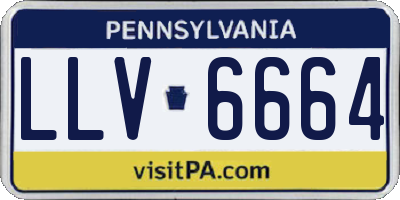 PA license plate LLV6664